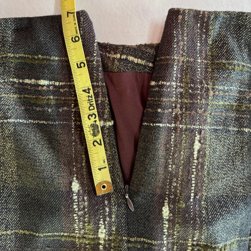 Jenne Maac Plaid Wool Blend Skirt Lined (S) - Picture 14 of 17